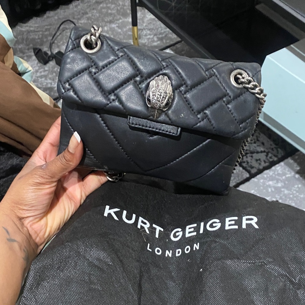 Kurt Geiger Black Quilted Crossbody Bag